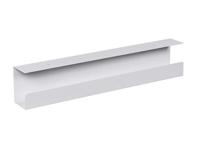 Monoprice Under Desk Cable Tray - Steel with Power Supply and Wire Management - Workstream Collection White - Image 1